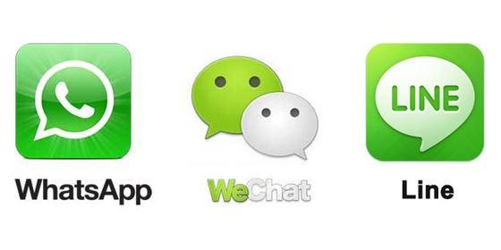 中日美大PK：Line、WhatsApp、WeChat誰更厲害？